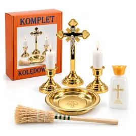zloty-kompletny-zestaw-koledowy-krzyz-swiece-miseczka-kropidlo-na-prezent