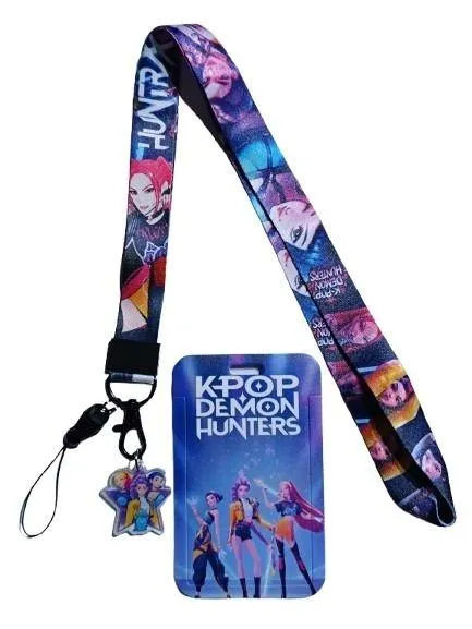 Smycz identyfikator etui na kartę legitymację szkolną K-POP Huntrix Demon Hunters