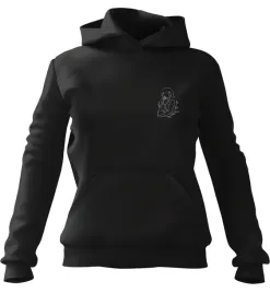 bluza-damska-z-kapturem-matka-z-dzieckiem-nadruk-na-piersi-czarna-l