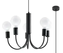 sollux-lampa-wiszaca-zyrandol-piccolo-5-czarny-e27