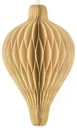 bombka-papierowa-choinke-bezowa-honeycomb-kropla
