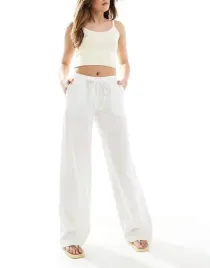 stradivarius-biale-spodnie-casual-b25-s