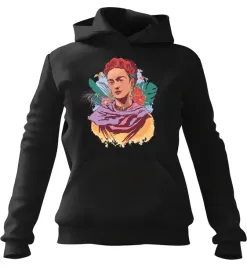 bluza-damska-z-kapturem-kolorowa-frida-kahlo-czarna-m