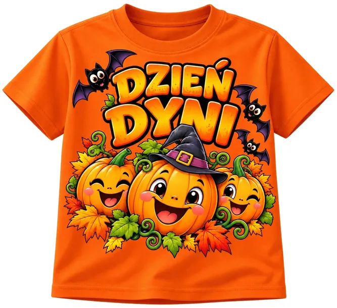 Koszulka dziecięca na Dzień Dyni DO PRZEDSZKOLA szkoły Halloween roz. 116