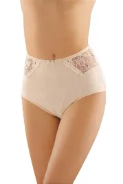 babell-054-figi-damskie-bawelniane-wysoki-stan-koronka-bezowe-xl