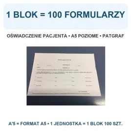 oswiadczenie-pacjenta-a5-poziome-1-blok-100-formularzy-patgraf