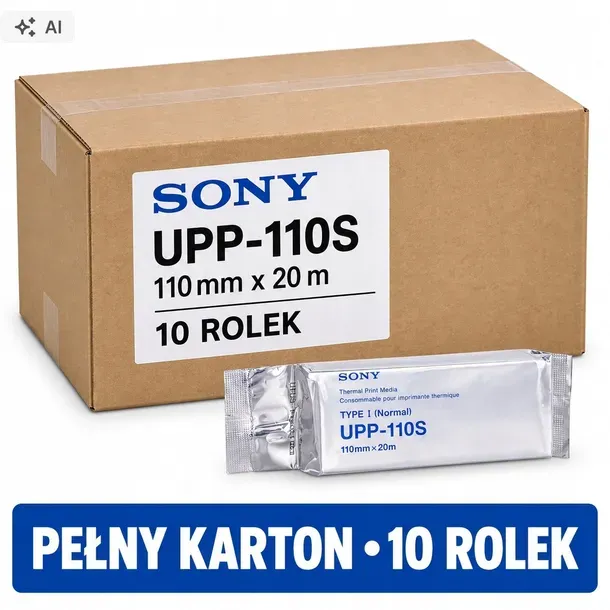 Sony UPP-110S papier termiczny USG 110 mm x 20 m 10 rolek karton