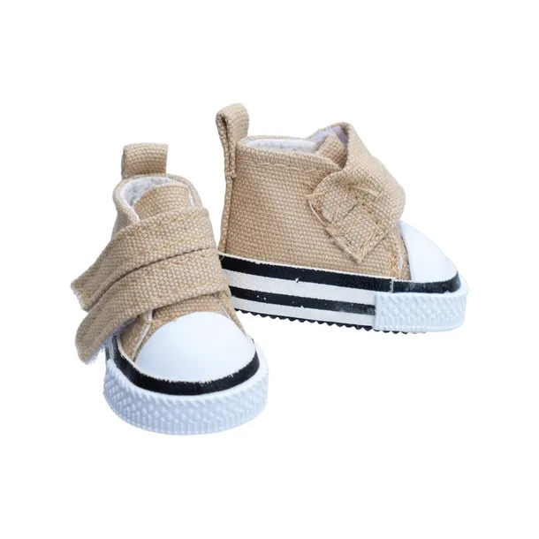 1 para buty dla lalek na rzepy, 5cm beżowe