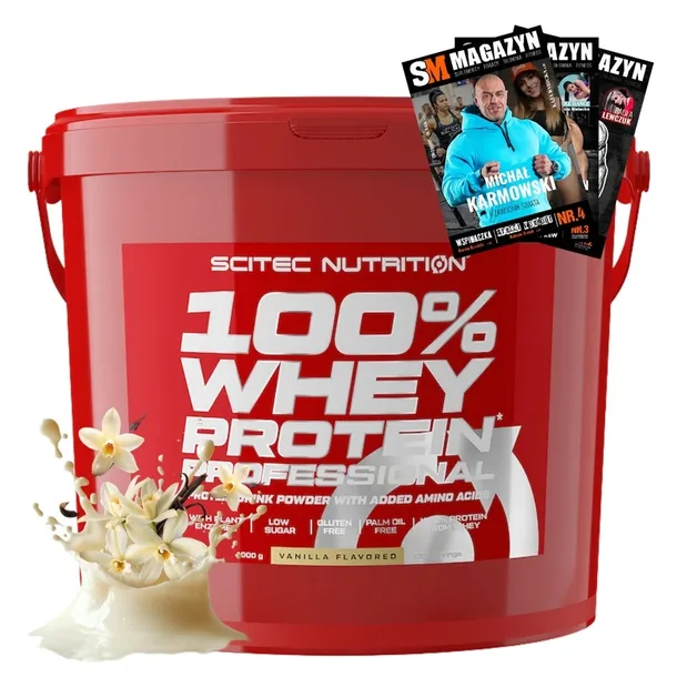 SCITEC 100% WHEY PROTEIN PROFESSIONAL 4000g ODŻYWKA BIAŁKOWA WPC WPI BIAŁKO