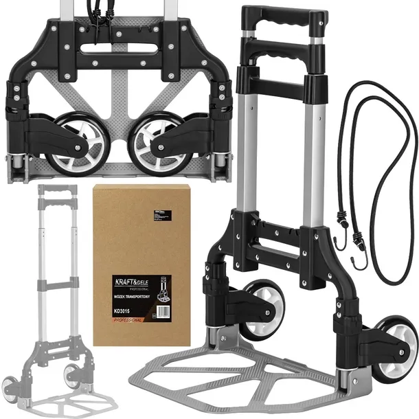 WÓZEK TRANSPORTOWY SKŁADANY MAGAZYNOWY DO MEBLI 80KG KRAFT&DELE KD3015