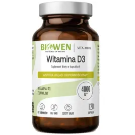 biowen-witamina-d3-120-kapsulek-4000-z-lanoliny-odpornosc-kosci