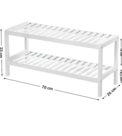 organizer-na-buty-bambus-70-cm-2-polki-bialy-regal