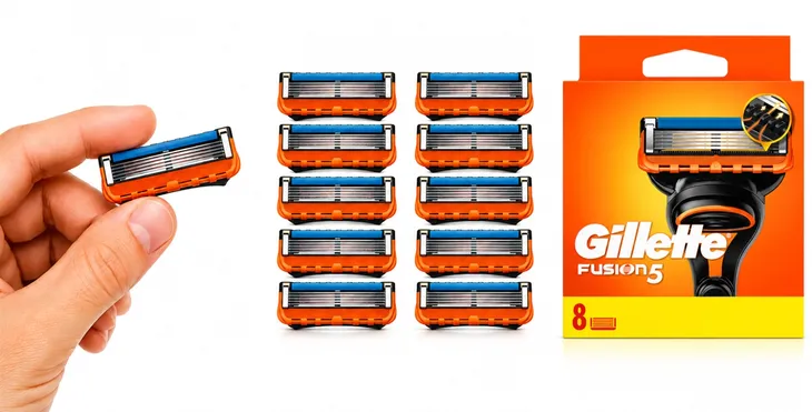 X8 Gillette Fusion 5 Wkłady Ostrza do Maszynki Oryginalne