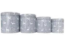 puszki-na-ciastka-4-szt-metalowe-swiateczne-szare-gwiazdy-okragle
