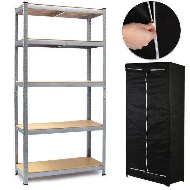 Regał metalowy magazynowy 180 x 90 x 40 cm Humberg HR-812 + pokrowiec