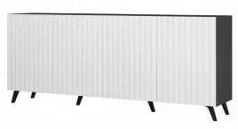 komoda-do-salonu-4-drzwi-doria-bialy-polysk-frezowane-fronty-200-cm-nogi