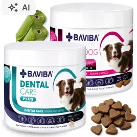 suplementy-dla-psa-dental-czyste-zeby-flexi-zdrowe-stawy-baviba-2x60-sztuk