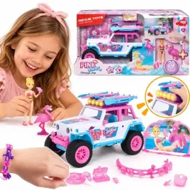 samochod-terenowy-flamingo-jeep-auto-rozowe-bransoletka-akcesoria-dickie