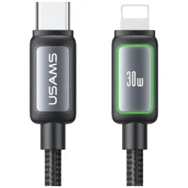 kabel-usams-al-alloy-sj816-u110-rgb-fast-charging-30w-usb-c-do-lightning-12-m-czarny