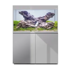 aquael-zestaw-akwarium-glossy-safe-tank-215l-szary-100x40-dandn-z-szafka