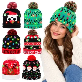 czapka-swiateczna-led-swiecaca-8-szt-mix-6-wzorow-boze-narodzenie-prezent
