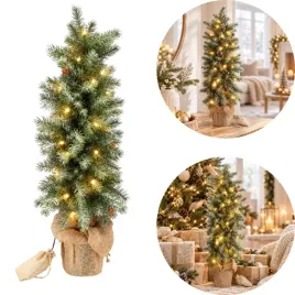 choinka-sztuczna-85-cm-w-doniczce-osniezona-50-led-szyszki-juta-na-swieta