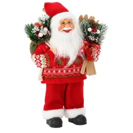mikolaj-czerwony-stojacy-z-nartami-40-cm-figurka-dekoracja-swiateczna