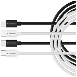 kable-verbatim-sync-and-charge-usc-c-do-c-essentials-60w-czarny-bialy-2szt-32391