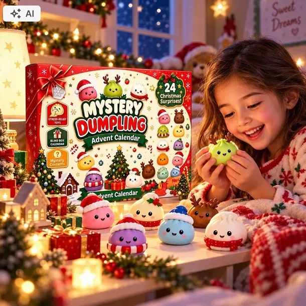 Kalendarz Adwentowy Gniotki Squishy 3D 24 Dniowy Zestaw Prezent Świąteczny