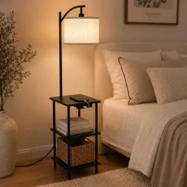 lampa-podlogowa-z-polkami-165cm-usb-c-len-brazowa-salon
