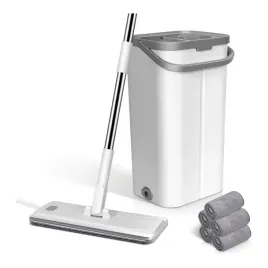 mop-plaski-z-wiadrem-dwukomorowym-funkcja-wykrecania-5-podkladek-mikrofibra