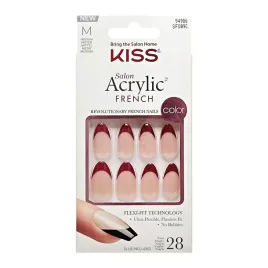sztuczne-paznokcie-bordowy-french-migdal-kiss-salon-acrylic-color-m-28szt
