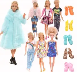 ubranka-dla-lalek-sukienki-ciuszki-buty-zestaw