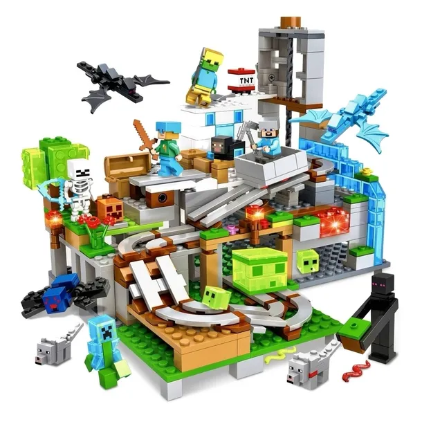 KLOCKI MINECRAFT GÓRSKA JASKINIA KOPALNIA prezent święta Mikołaj