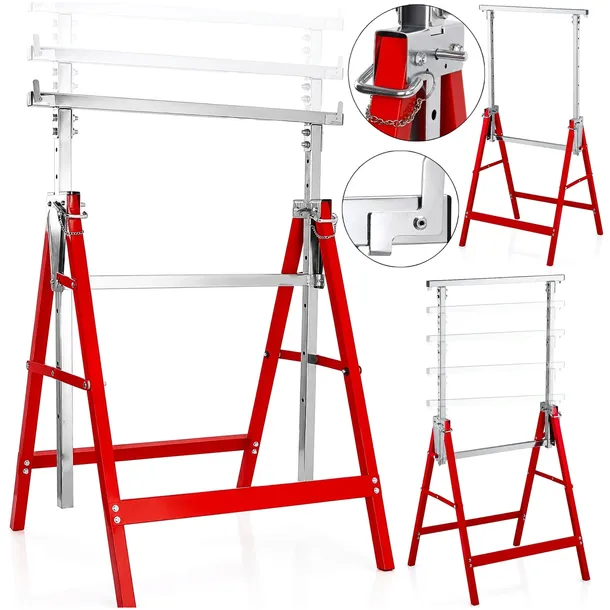 KOBYŁKI WARSZTATOWE - KOZIOŁKI - STOJAKI - 2 SZTUKI - REGULOWANE 80-130 CM