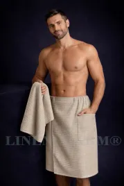 zestaw-meski-kilt-do-sauny-recznik-spa-wafel-100percent-bawelna-szary-bez-l-okrycie-kapielowe-szybkoschnace-zapinane-na-rzep-z-gumka-i-kieszonka