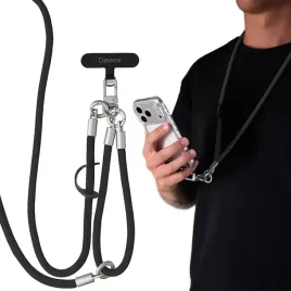 smycz-do-telefonu-bizon-smyczka-regulowana-na-szyje-crossbody-sznurek-zawieszka-do-smartfona-pasek-na-ramie-czarna