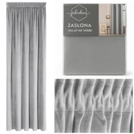 gotowa-zaslona-velvet-zaslony-na-tasmie-zabki-140x250-welurowa-jasny-szary-do-salonu-i-sypialni-gladka-tkanina-zaciemniajaca