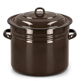 garnek-emaliowany-duzy-20l-do-bigosu-powidlak-wysoki-z-pokrywa-32cm-olkusz-naczynie-stalowe-na-przetwory-konfitury-i-kompoty