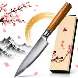 noz-kuchenny-japonski-uniwersalny-aka-tori-stal-damascenska-kyoto-13cm-do-krojenia-warzyw-i-owocow-drewniany-uchwyt