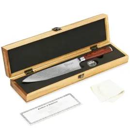 noz-ze-stali-damascenskiej-kuchenny-szefa-japonski-bacher-chefs-palisander-do-krojenia-miesa-warzyw-i-ziol-ostrze-20-cm-drewniany-uchwyt