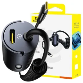 baseus-ladowarka-samochodowa-30w-usb-c-szybkie-ladowanie-kabel-sprezynowy-do-auta-i-smartfona-2-urzadzenia-jednoczesnie-przewod-14-m-czarna