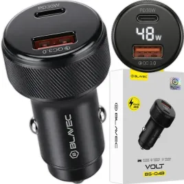 szybka-ladowarka-samochodowa-usb-usb-c-qc-3-0-pd-48w-do-telefonu-z-ekranem-zasilacz-do-auta-2-urzadzenia-jednoczesnie-3000-ma-czarny