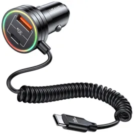 ladowarka-samochodowa-z-kablem-usb-c-usams-us-cc167-60w-usb-c-usb-a-led-adapter-do-gniazda-zapalniczki-3-urzadzenia-przewod-1-m-3400-ma