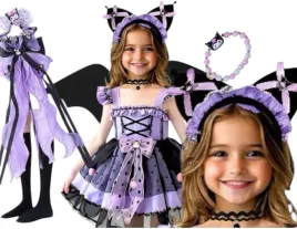 stroj-kuromi-sanrio-sukienka-przebranie-akcesoria-zestaw-7w1-142-148