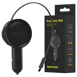 szybka-ladowarka-samochodowa-wbudowany-kabel-usb-c-pd-30w-qc-3-0-pps-zasilacz-do-auta-do-smartfona-przewod-80-cm-czarny
