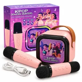karaoke-dla-dzieci-glosnik-bluetooth-2-mikrofony-kpop-demon-hunters-zabawka-muzyczna-zestaw-do-spiewania-instrument-elektroniczny-od-3-lat