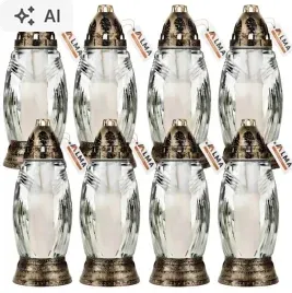 8x-znicz-duzy-szklany-29cm-zloty-na-grob-groby-cmentarz-lampion-wklad-parafinowy-dekoracja-nagrobna-pamiec-bliskich