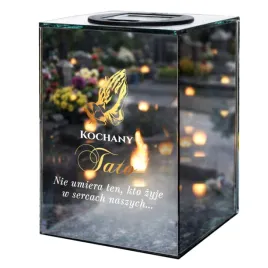 znicz-lustrzany-dla-taty-solarny-led-z-grawerem-elegancki-efekt-plomienia-lampion-nagrobny-ozdoba-cmentarna-na-grob-175-cm