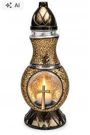 znicz-szklany-zloto-czarny-z-krzyzem-elegancki-lampion-nagrobny-premium-swieca-cmentarna-parafinowa-na-grob-43-cm-ponad-75-h
